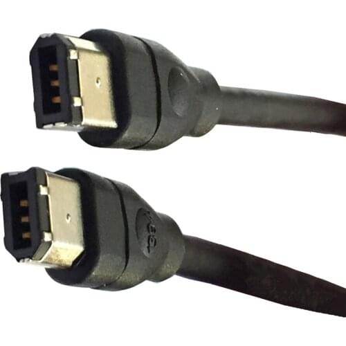 Black IEEE 1394 Firewire 400 to Firewire 400 Cable, 6 Pin/6 Pin Male / Male 15FT