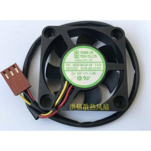 Original dfb401024h 24V 1.6W 4010 4cm 3-wire frequency converter fan