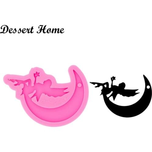 DY0514 Glossy Resin MOONTINK Molds, Fairy Mold for Keychain ,Silicone Molds DIY Epoxy Jewellery Making, Clay Molds Wholesale