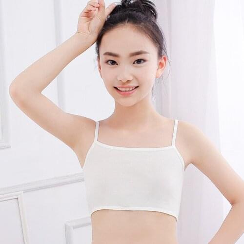 Cotton Girls Tank Top 4-12 Years Underwear for Children Girl Undershirts Kids Singlets Baby Camisoles Bra Teenager