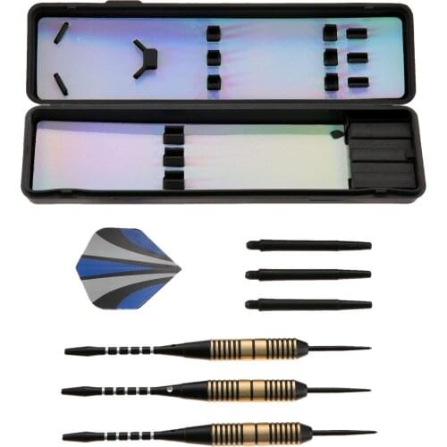 3pcs 26G Grams Brass Steel Needle Tip Darts with Case Box Dardos Aluminum/ Plastic Dart Shafts Nice Dart Flights Professional