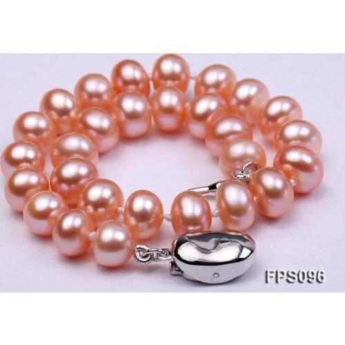 Unique Pearls jewellery Stone Natural Pearl Jewellery Set For Women Gift Pink Freshwater Pearl Necklace Bracelet Earrings