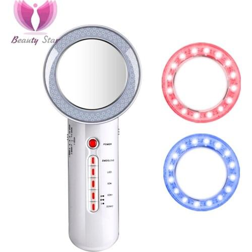 Beauty Star 6IN1 Ultrasound Cavitation EMS Body Slimming Face Massage Machine LED Photon Anti Cellulite Galvanic Therapy