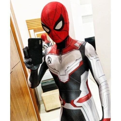 The Quantum Cosplay Superhero Costume The Quantum Suit with Mask Zentai Jumpsuit Bodysuit Halloween Costume Disfraces Para