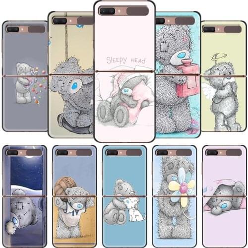 Hot Sale Phone Case For Samsung Galaxy Z Flip Black Hard Shockproof Cover ZFlip 5G Luxury Phone Fundas Tatty Teddy Bear Cute Cas