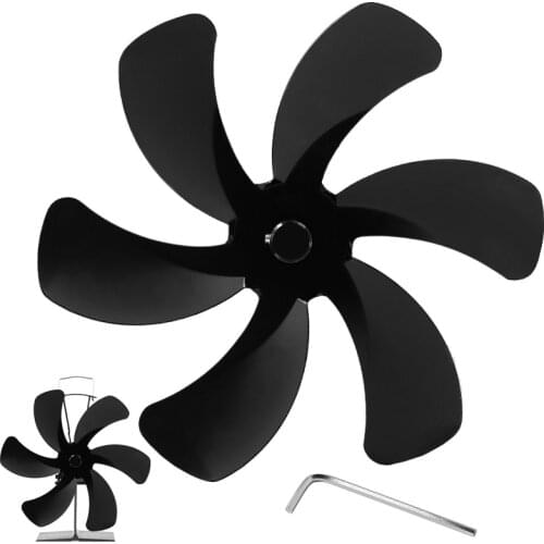 180mm 6-blade Aluminum Alloy Fan Blades Wild Universal Fireplace Fan Accessories Replacement Parts Thermal Power Stove