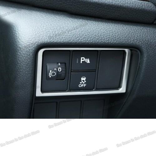 Lsrtw2017 for Honda CRV CR-V Car Headlight adjust ESP park button Trims Decoration Interior Accessories 2017 2018 2019 2020 2021