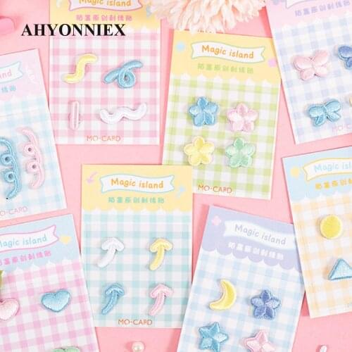 1 Set Cartoon Symbol Embroidery Iron On Patch High Quality Sticker On Patches for Journal Notebook DIY Accessories
