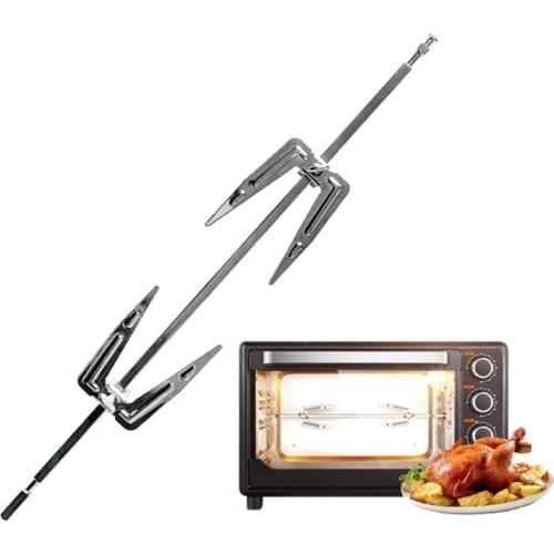 Stainless Steel Chicken Roaster Fork Rotating Baking Roast Chicken Fork BBQ Chicken Fork for Outdoor Grills