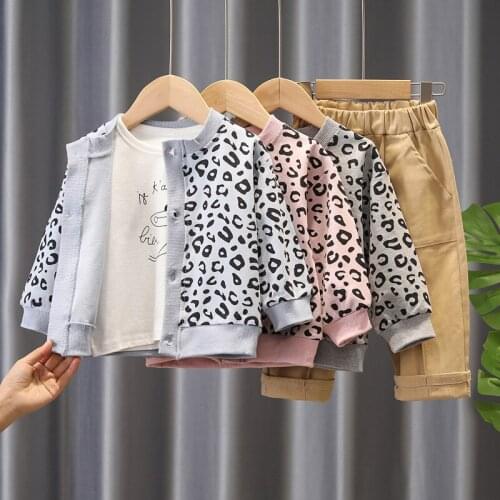 2021 new boys' suit sportswear girls' casual home wear baby clothes cartoon suit 0 12 3 4 years old Hoodie + pants 2 Piece Set