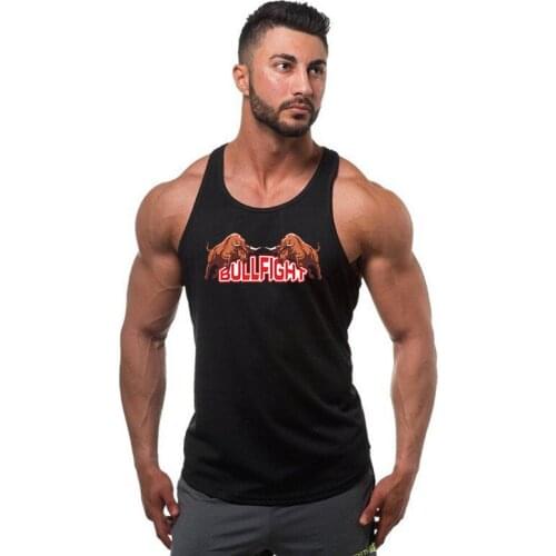 2021 Summer New European Code Fashion Fitness Sports Mens Muscle Cotton Solid Color Vest Casual Track And Field Mens Vest Top