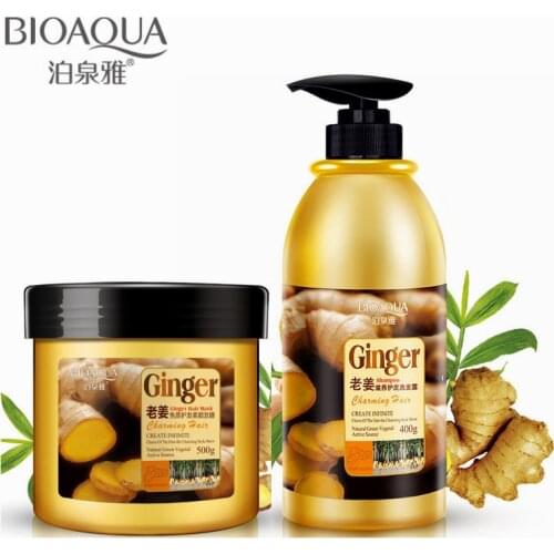 Professional Ginger Hair Shampoo 400ml Hair Mask Treatment 500g Hair Care Product Set Moisturizing Damageg Repair Anti Hair Loss