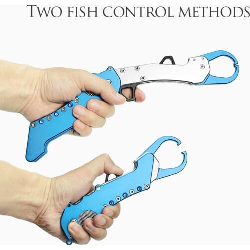 Foldable Fishing Grip 19/25.2cm Aluminium Fish Lip Grapper High Quality Fish Tackle Tool Metal Fish Tool 235g for Pikes