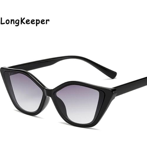 2020 Retro Cat Eye Sunglasses for Womens Fashion Plastic Frame Black Adult Glasses Prom Trend Shaped Sun Glasses Female UV400