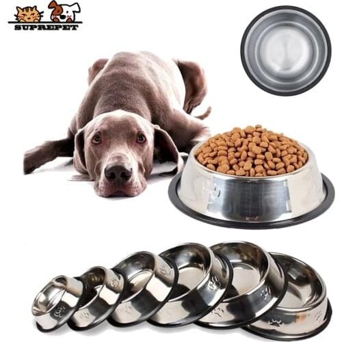 SUPREPET Non-slip Feeding Bowl Stainless Steel For Dogs Anti-fall Cat Bowl Anti-bite Dog Bowl And Cat Anti-fall Feeding Bowl