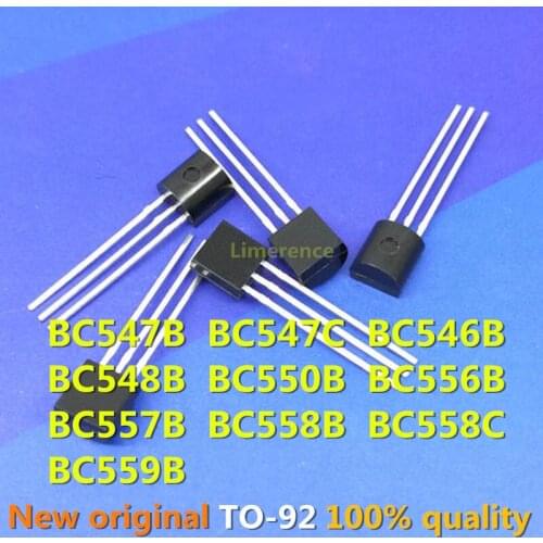 100pcs BC547B BC547C BC546B BC548B BC550B BC556B BC557B BC558B BC558C BC559B TO92 triode transistor