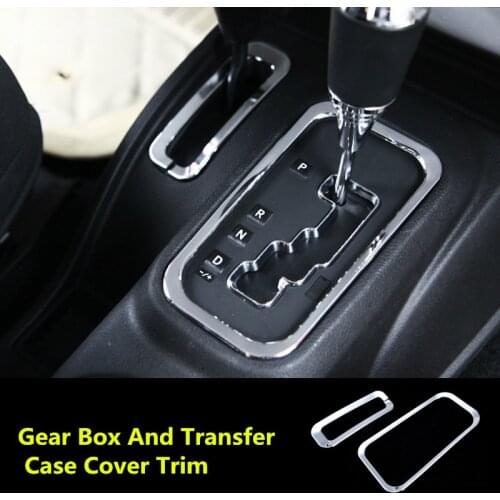 Inner Gear Box & Transfer Case Cover Trim For Jeep Wrangler Rubicon JK 2007-2015 Car Accessories Interior Car Decor Car Trim