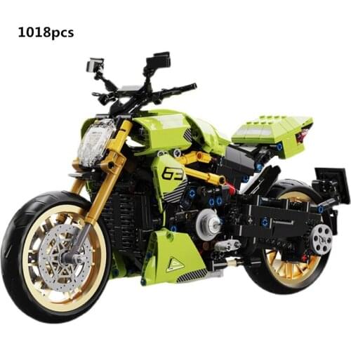High-Tech Motorcycle Building Blocks Assembly Bricks Speed Champions Motorbike Classic Model Toys For Children Birthday Gifts