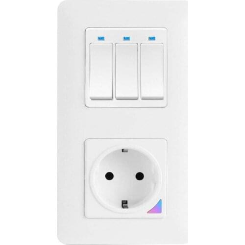 WLAN Alexa light switch, with embedded WiFi smart socket, Alexa, Google home and Smart Life compatible physical button switch