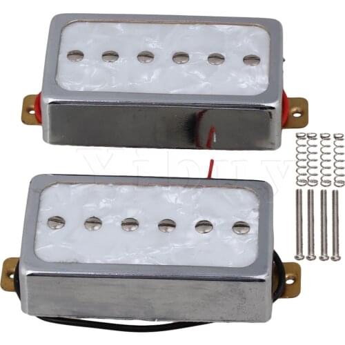 Yibuy 52mm Pole Spacing Bridge & Neck Pickups for Electric Guitar White pearl