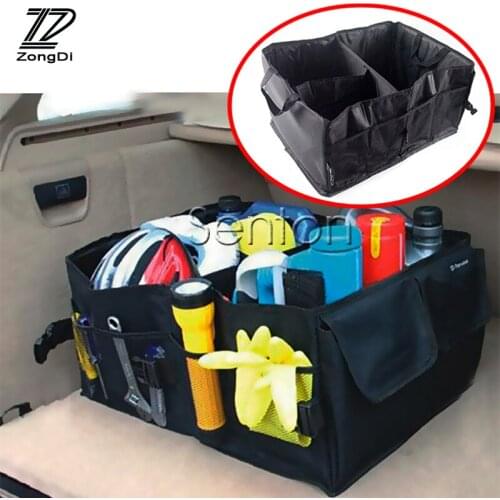 ZD For Alfa Romeo 159 BMW E46 E39 E36 E90 Audi A3 A6 C5 A4 B6 B8 Folding Car Trunk Bag Storage Box Backpack Accessories Stickers