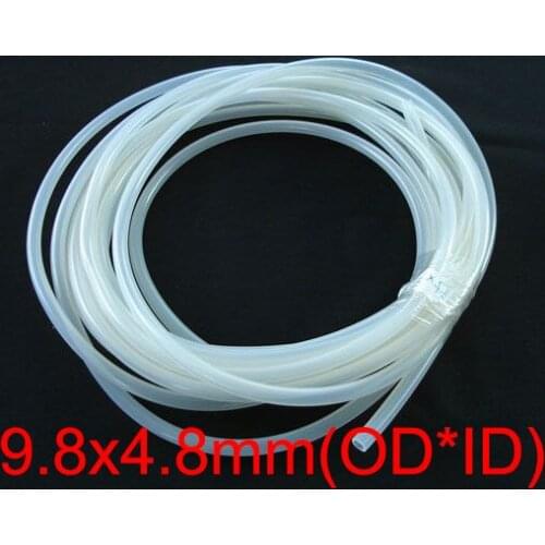 1M 9.8x4.8mm 9.8*4.8 Clear Transparent Medical Food Grade Flexible Pipe Water Drink Hose Peristaltic Pump Silicone Rubber Tube
