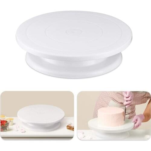 11 Inch Cake Turntable Anti-skid Rotating Round Cake Plate Cake Decorating Tools Cake Rotary Table DIY Kitchen Baking Tools