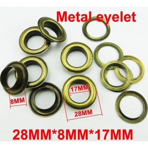 20PCS 28*8*17MM Metal Bronze Tone EYELET Button Sewing Clothes Accessory Buttons Eyelets ME-051