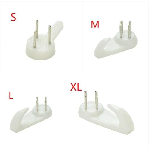 20pcs White Plastic Invisible Wall Mount Photo Picture Frame Nail Hook Hanger Hard Picture Frame Wall Hooks
