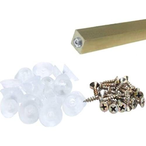 20pcs Round Furniture Pads Non Slip Bumper Pads with Screws Carpet Saver Surface Wood Floor Protector for Chair Couch Table Sofa