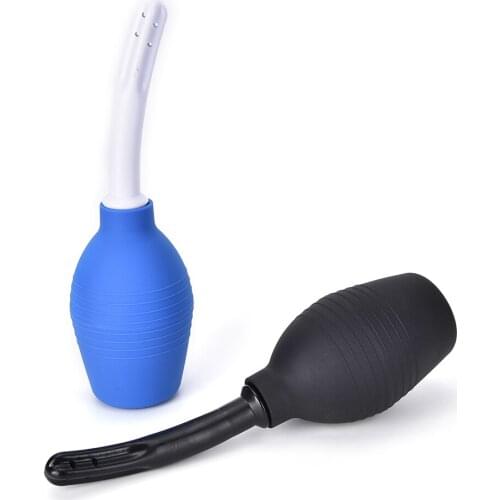 310ml Pear Shaped Enema Rectal Shower Cleaning System Silicone Gel Blue Ball For Anal Anus Colon Enema Anal Cleaning