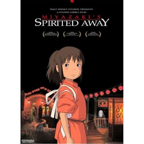 Full Drill Diy Diamond Painting Cross Stitch Kit for Kids Cartoon Anime Movie Totoro Spirited Away Hayao Miyazaki Poster