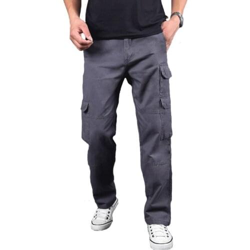 High Quality Tactical Pants Pockets Loose Cotton Men Military Homber Cargo Pants Men Streetwear Casual Trousers Military style