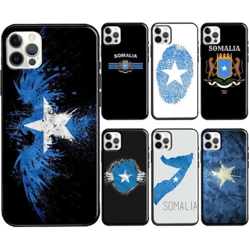 Somali Somalia Coat of Arms National Flag Case For iPhone X XR XS Max 7 8 Plus SE 2020 12 Mini 11 Pro Max Soft Phone Cover Coque