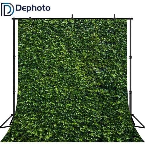 DePhoto Photography Backdrop Leaves Wall Green Nature Baby Shower Children Wedding Party Background Photo Studio Photocall