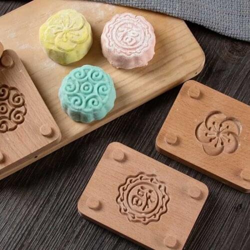Wooden Pastry Mold Baking Tool Moon Cake Mold for Making Mung Bean Cake Ice Skin Fondant Cake Mold Chocolate Mold Cake Decors