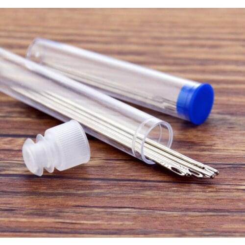10pcs Round Sewing Needle Stroage Holder Plastic Box Transparent Hand Sewing Needles Case Embroidery Mending Needles Tube
