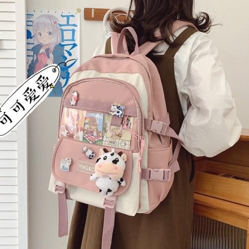 Elementary Cute Childrens Backpacks for Women Kawaii Waterproof School Bags for Teenage Girl Korean Lightweight Travel Backpack