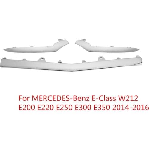 Chrome Trim Car Front Bumper Splitter Lip Diffuser Spoiler Lip Lower For Mercedes For Benz E-Class W212 E200 E220 E250 2014-2016