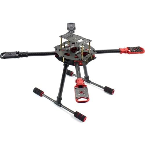 JMT DIY Mini J630 630mm Carbon Fiber 4-axle Foldable Rack Frame Kit High Landing Skid for Helicopter RC Quadcopter Spare Parts