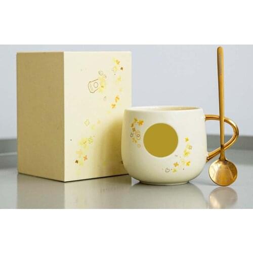 Classic Bronze Medal Mug with Spoon for Star Dad Coffee Cup Gift Cup Student Water Cup Custom Logo Coffee Mug