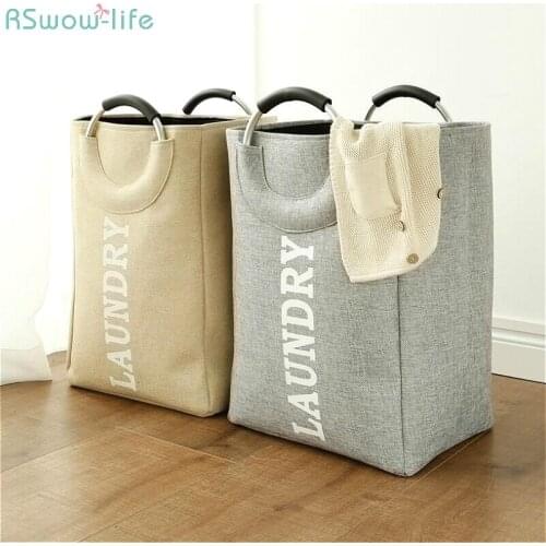 Nordic Style Aluminum Alloy Hand Cloth Receiving Barrel Folding Home Receiving Basket Dirty Clothes Basket Laundry Organizer EVA