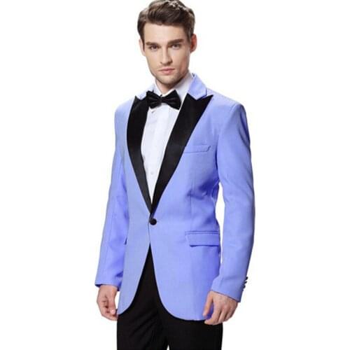 Handsome Mens suits Slim one Button Peak Lapel Tuxedo wedding groom Suit young man meeting party formal suit(jacket+pants+tie)