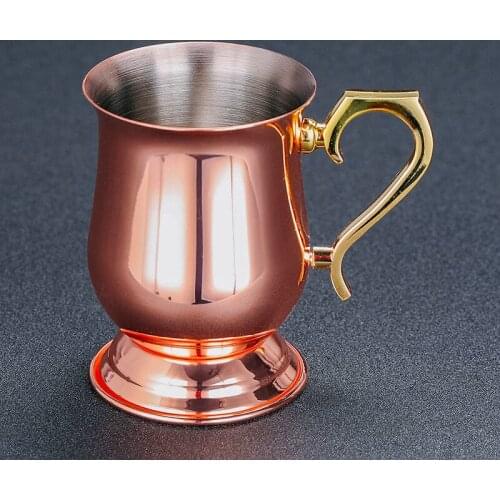 Goblet of Fire 320ml 2 Colors 304 Stainless Steel Cocktail Glass Bar Wine Beer Mug Metal Moscow Mule Wine Cup Metal Drinkware