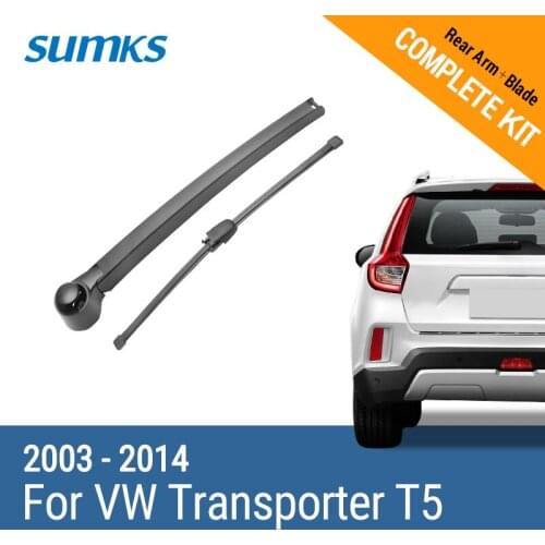 SUMKS Rear Wiper & Arm for VW Transporter T5 2003 2004 2005 2006 2007 2008 2009 2010 2011 2012 2013 2014