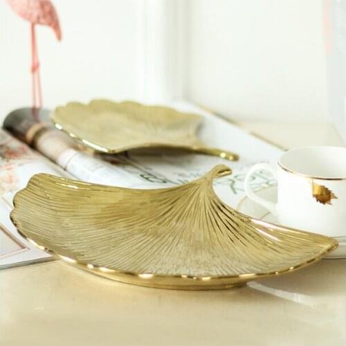 Leaf Ceramic Dinner Plate Dish Salad Plate Jewelry Dish Storage Tray Decorative