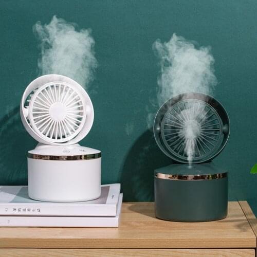 Mini Usb Rechargeable Humidifier Air Cooler Fan Summer Household Office Desktop Water Spray Humidify Misting Cooling Fans#G4