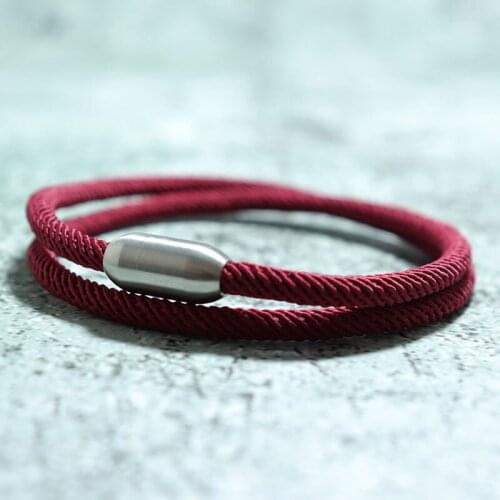 2021 Minimalist Double Milan Rope Bracelets Men Women Creative Magnet Braslet Accessories Yoga Meditation Braclet Red Pulseras
