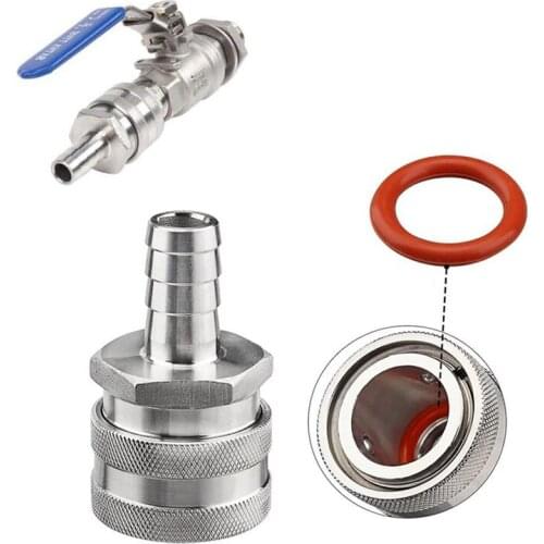 Quick Disconnect Set 1/2 NPT Female Disconnect 1/2" Barb Brewing Quick Disconnect For Wort Pumps for Wort Chiller Connectors
