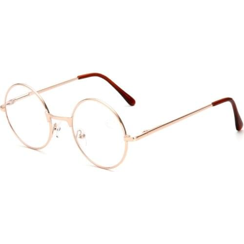Zilead Men Vintage Metal Full Frame Glasses Frame With Degree Round Women Myopia Lens Nearsighted Glasses -1.0 -1.5 -2.0 To -3.5